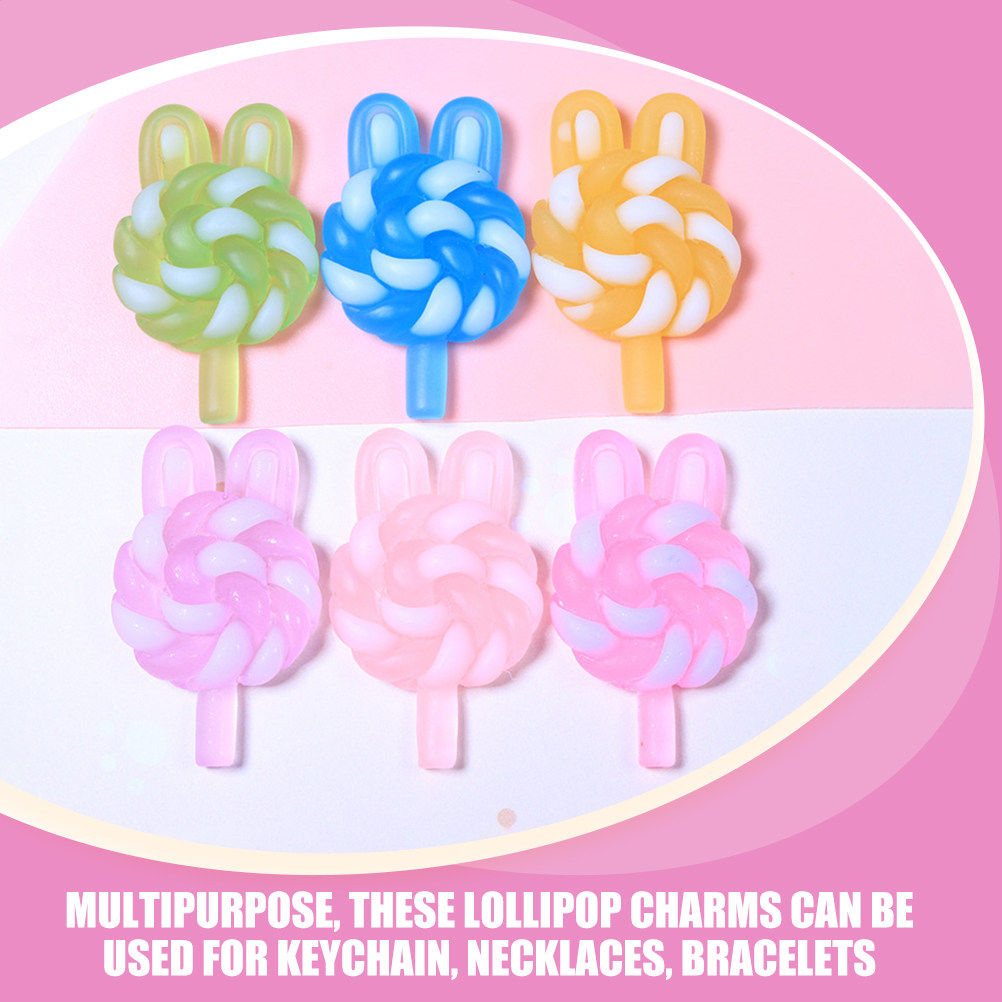 24Pcs Cute Cartoon Lollipop Ch - Resin Crafts Diy ulasan dan harga