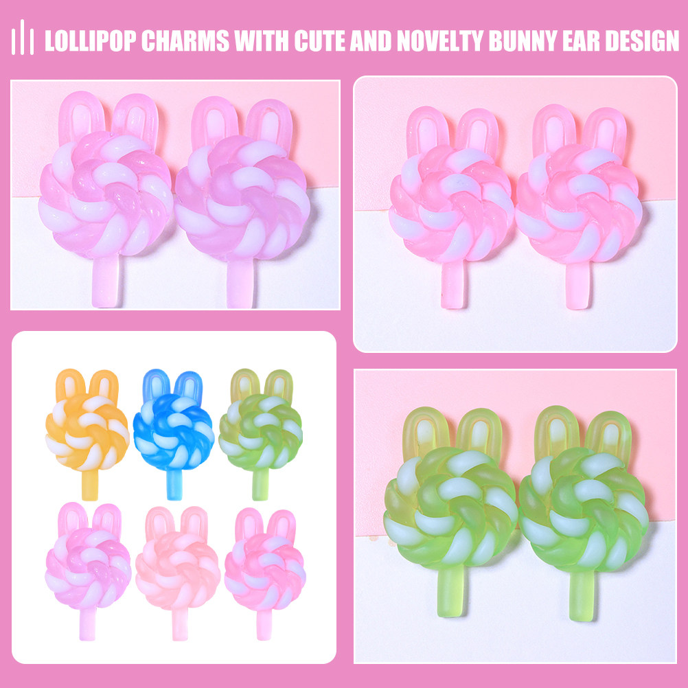 24Pcs Cute Cartoon Lollipop Ch - Resin Crafts Diy ulasan dan harga