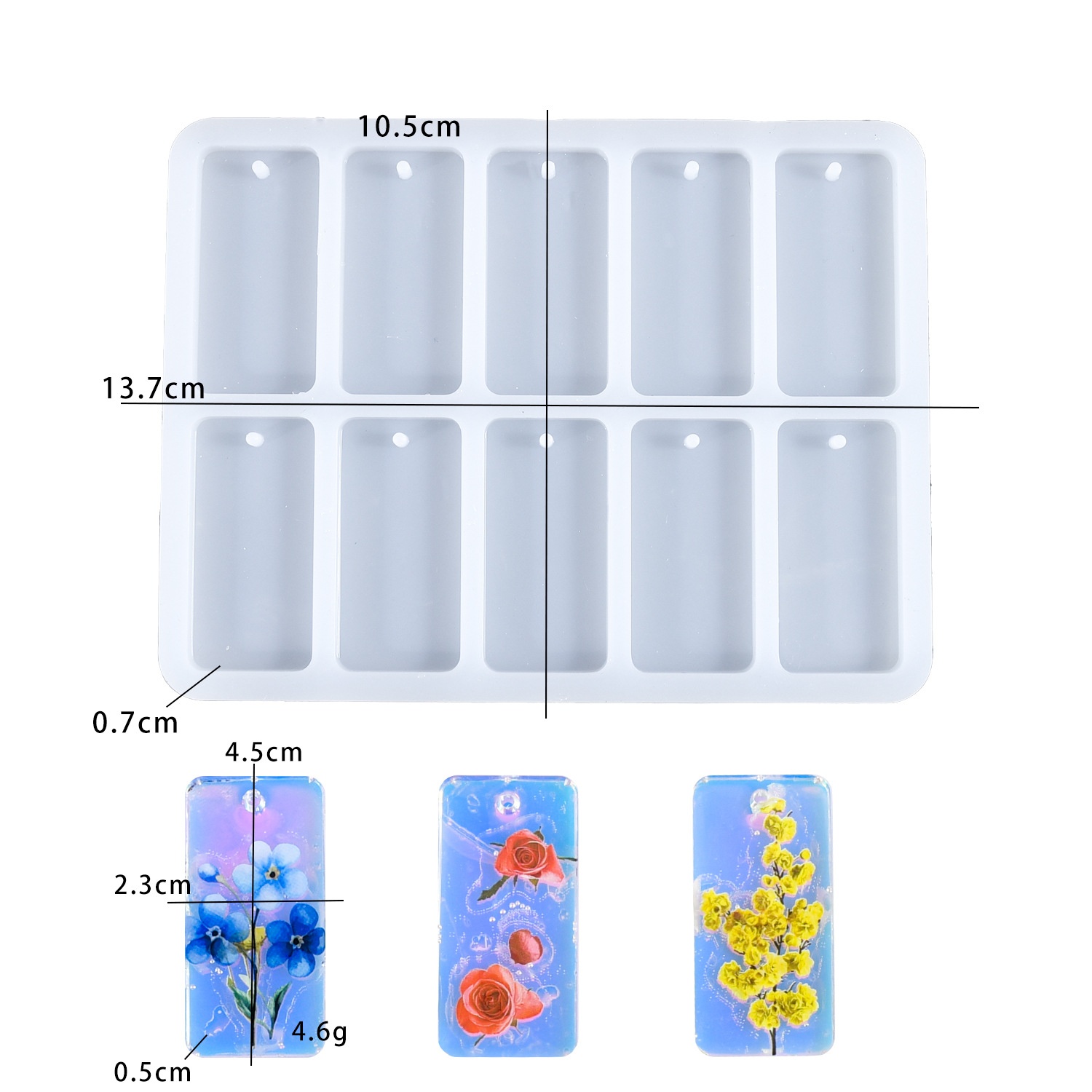 DIY epoxy resin mold 10-connec - Silicone Mold Tray ulasan dan harga