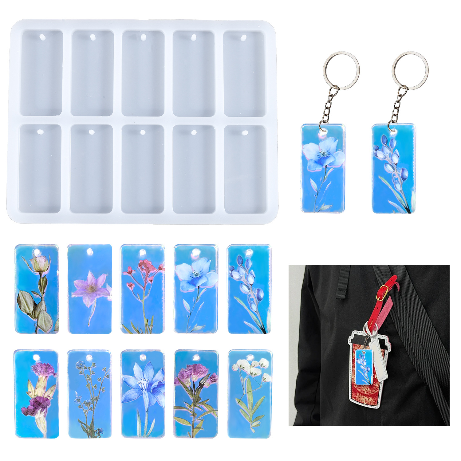 DIY epoxy resin mold 10-connec - Silicone Mold Tray ulasan dan harga