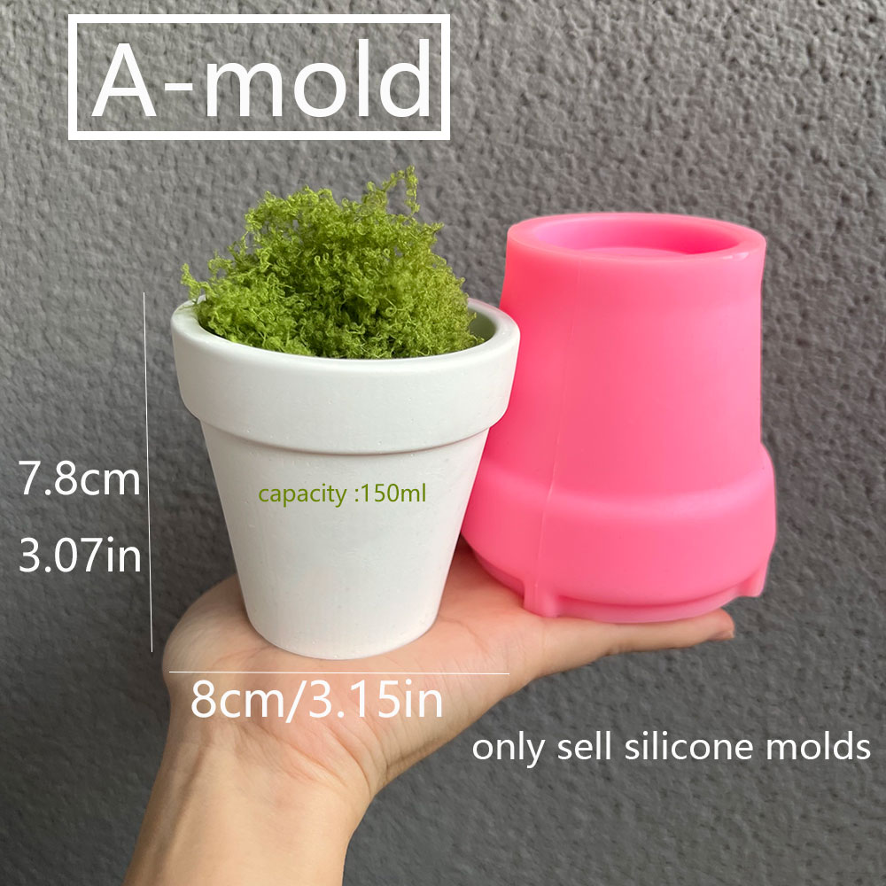 Large Concrete Plant Pot Silic - Coaster Mold Round ulasan dan harga