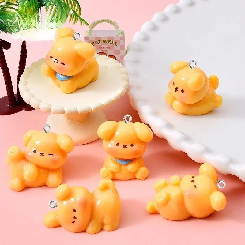 10Pcs Cute Cartoon Dog Acrylic - Resin Craft Projects ulasan dan harga
