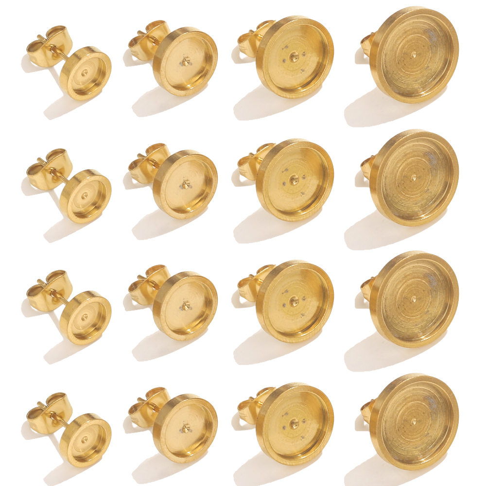 10pcs Stainless Steel Gold Ear - Resin Craft Projects ulasan dan harga